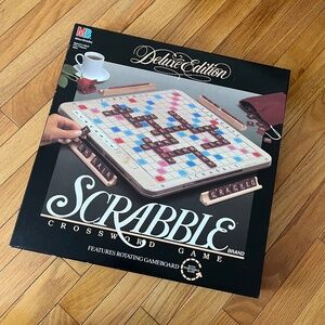Vintage 80s Scrabble Deluxe Edition